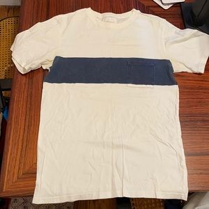 Saturdays Surf NYC ivory and blue mens XL t-shirt